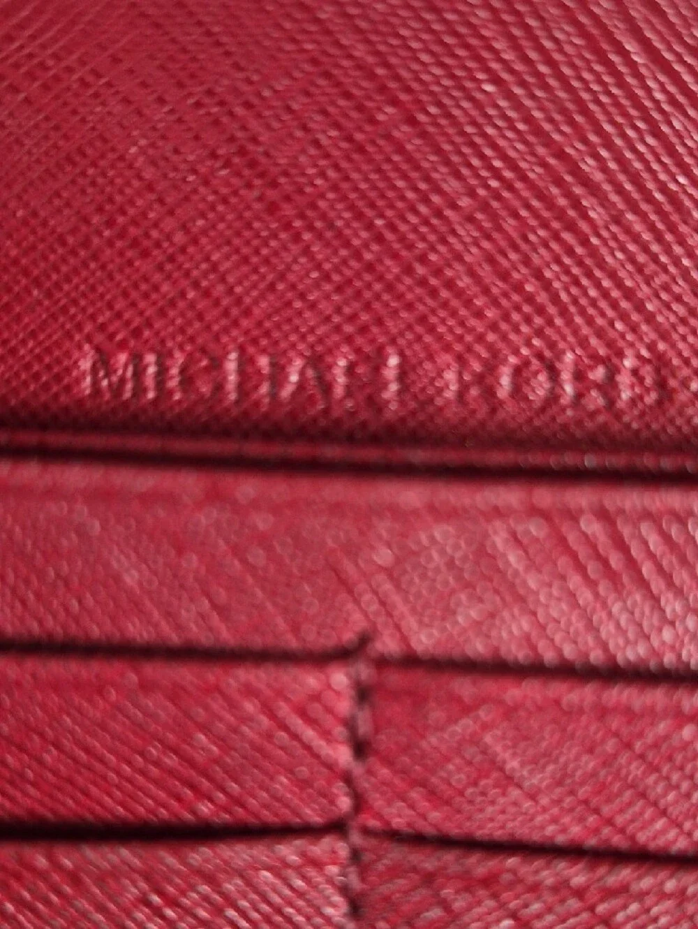 Michael Kors Wine Red Saffiano Leather Wallet